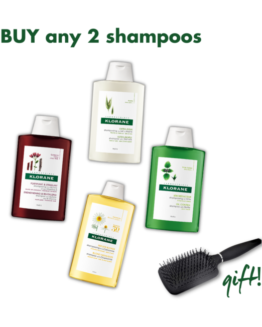 klorane shampoo + brush